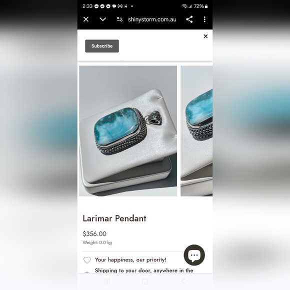 Genuine Larimar Pendant & Sterling Silver Necklace! - Picture 6 of 6